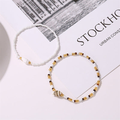 Bohemian pearl bracelet "Sunset Soirée" – Elegant & natural