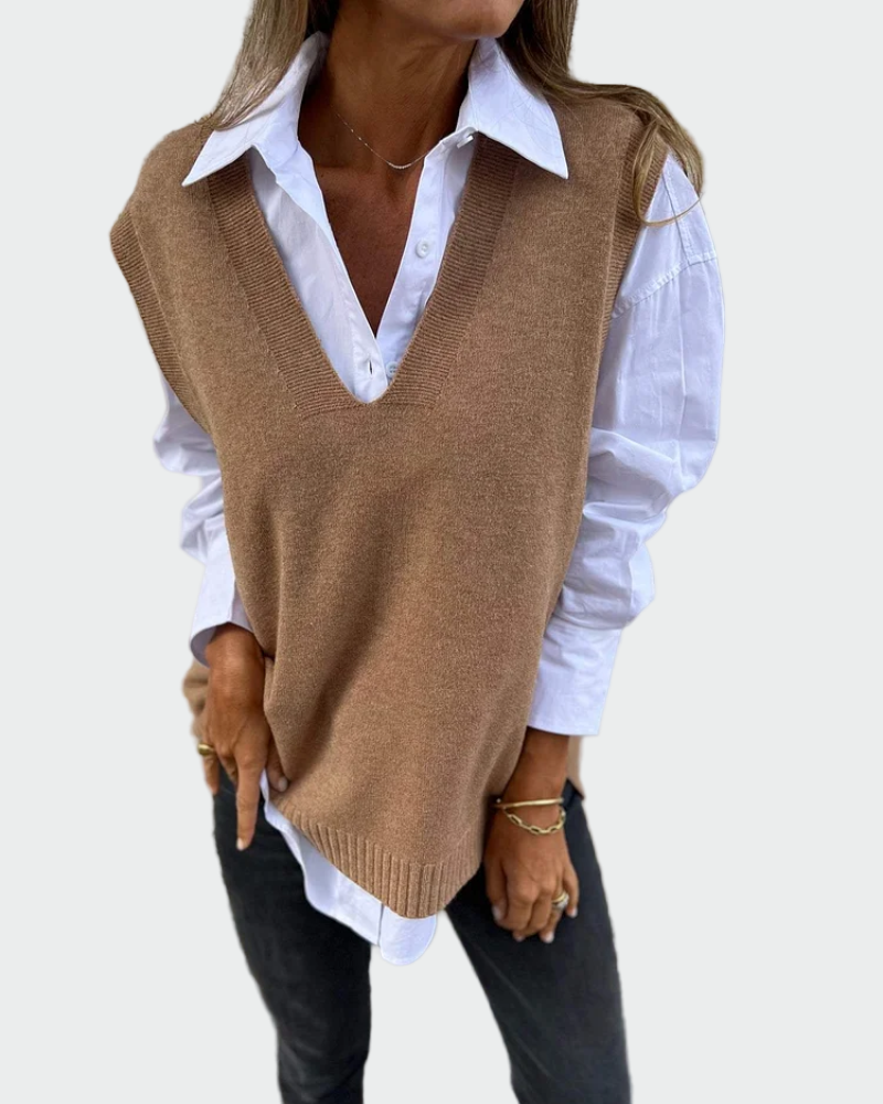 Hilda | Sleeveless Knitted Sweater