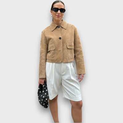 Naomi | Elegant Suede JacketWith Classic Cut