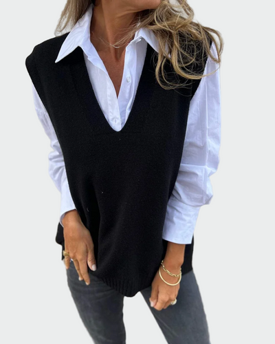 Hilda | Sleeveless Knitted Sweater
