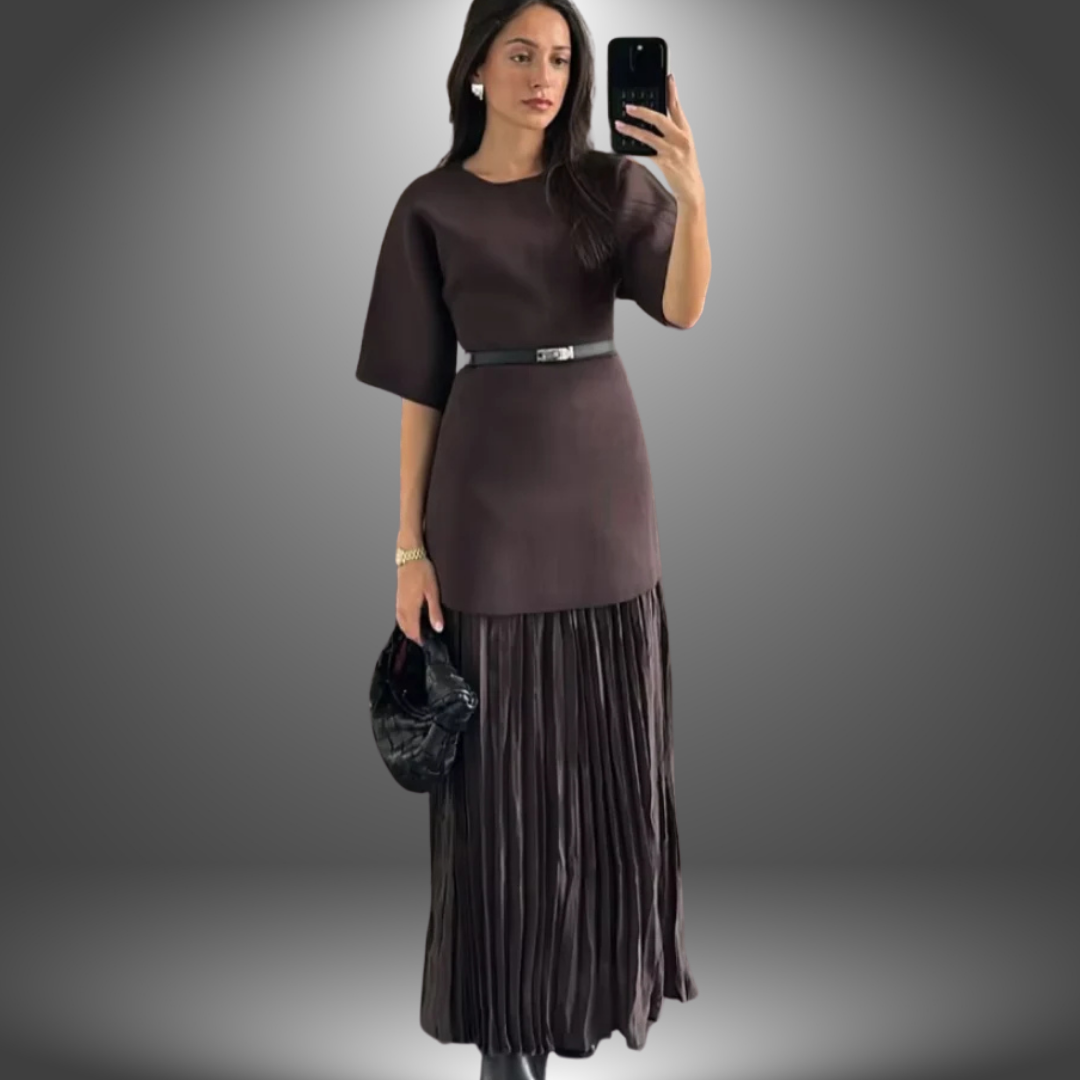 Lennox - Elegant Spliced Knitted Long Dress