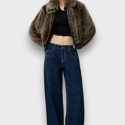 Amelia | Short Faux Fur Jacket With Urban Chic