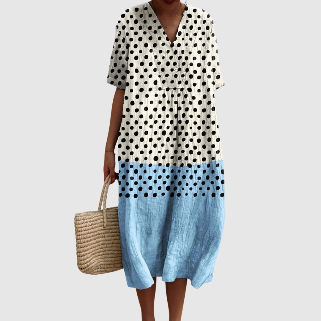 Millie | Polka Dot Dip-Dye Midi Dress