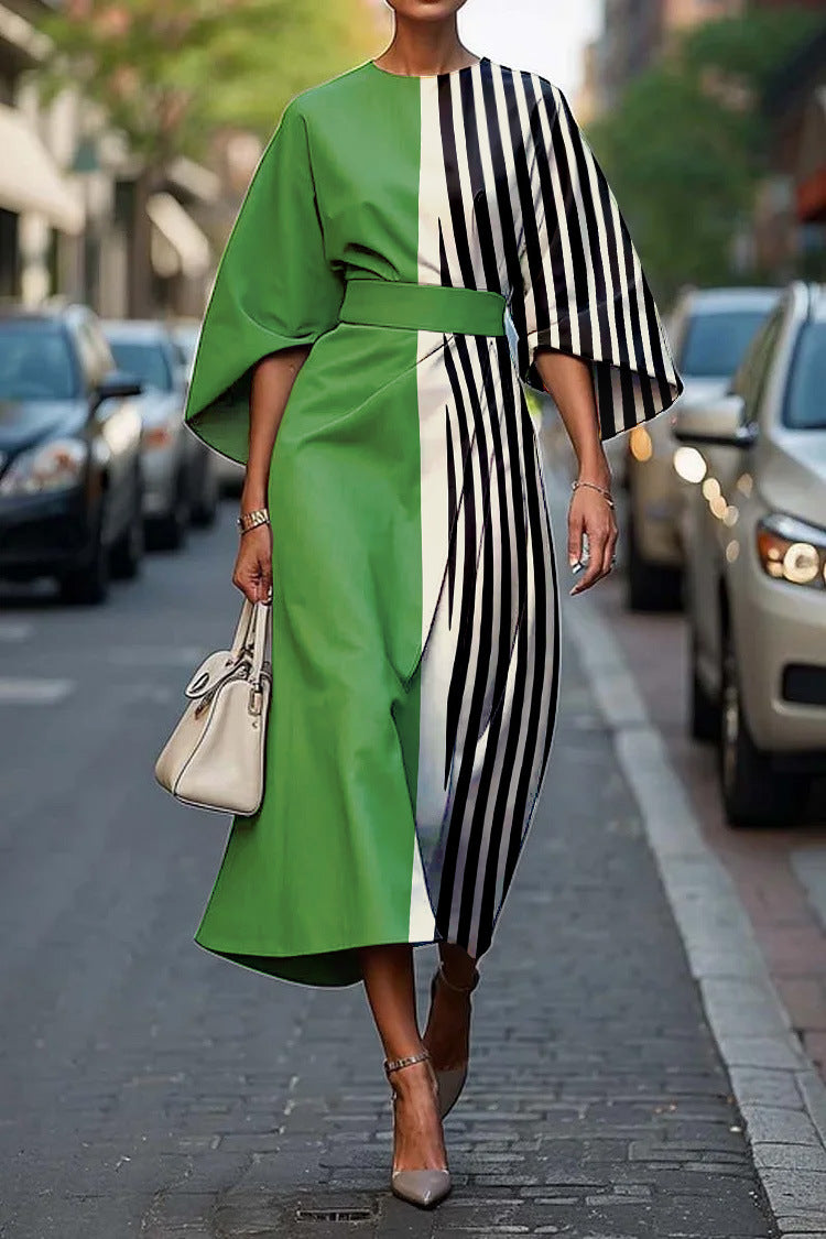 Zoraida - Stylish Batwing Sleeve Long Dress