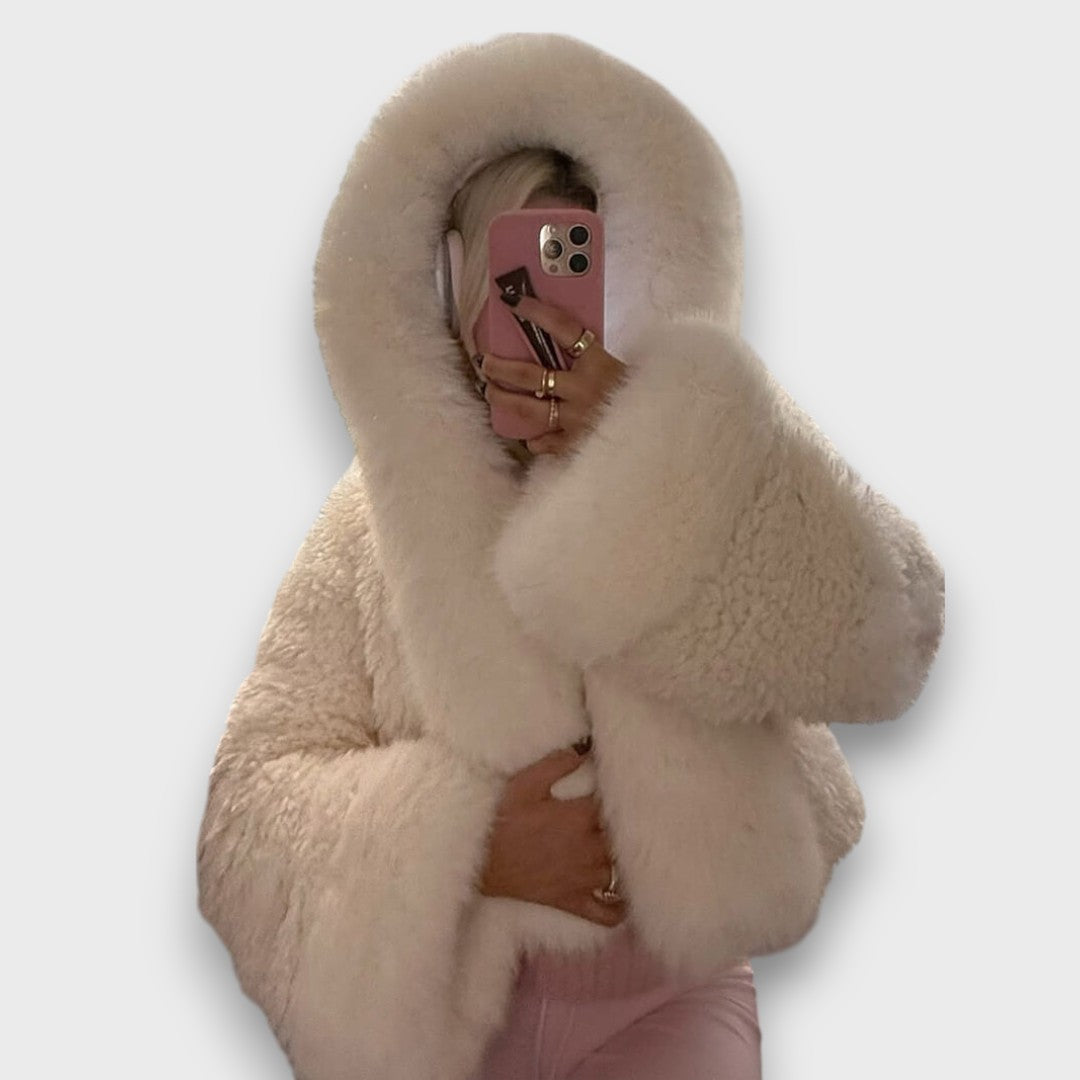 Noeline | Short Faux Fur Jacket With Hood