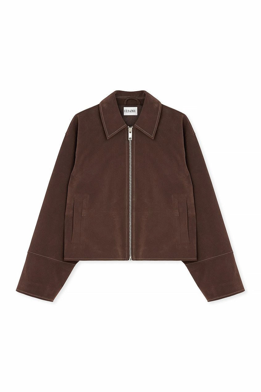 Valira |  Faux Suede Zip Jacket