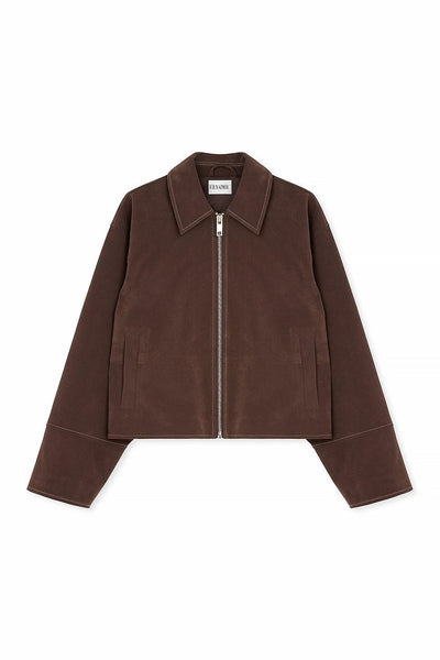 Valira |  Faux Suede Zip Jacket